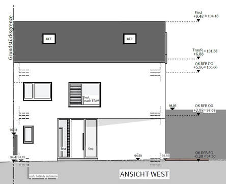 Einfamilienhaus Frankfurt — Westansicht