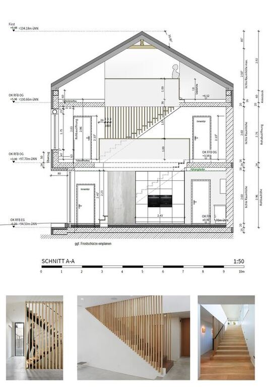 Einfamilienhaus Frankfurt — Treppengeländer